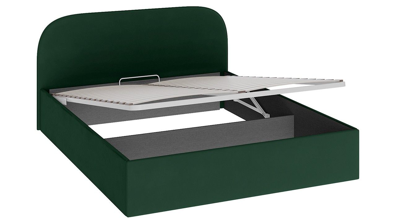 Кровать с Подъемным Механизмом «Шерри» Велюр Зеленый/(Спальное Место 1600 х 2000 мм)