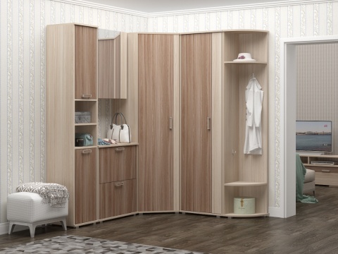 Прихожая Вавилон-9 Вариант №1 ЛДСП (1,95+1,99*2,14*0,39)/Разные Цвета