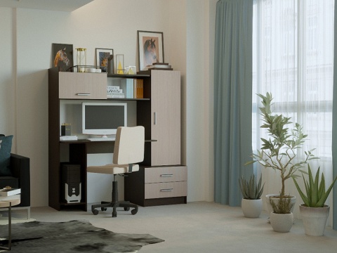 Компьютерный Стол Стайл №7 (Ш-1534 x Г-570 x В-1600 мм)/Разные Цвета