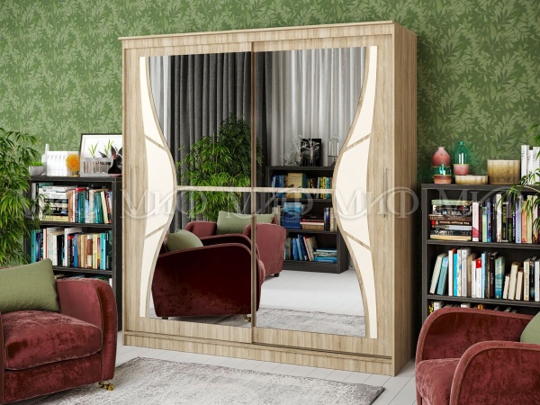 Шкаф-Купе Элвис-1 (Ш-1500/1700/2000 × В-2200 х Г-650 мм)/Разные Цвета